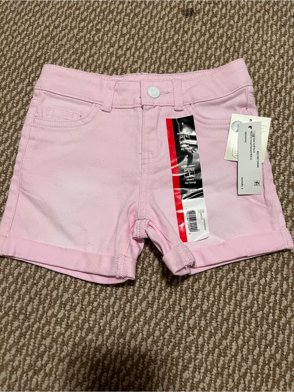 Girls 4T George Light Pink Girls' Denim Shorts